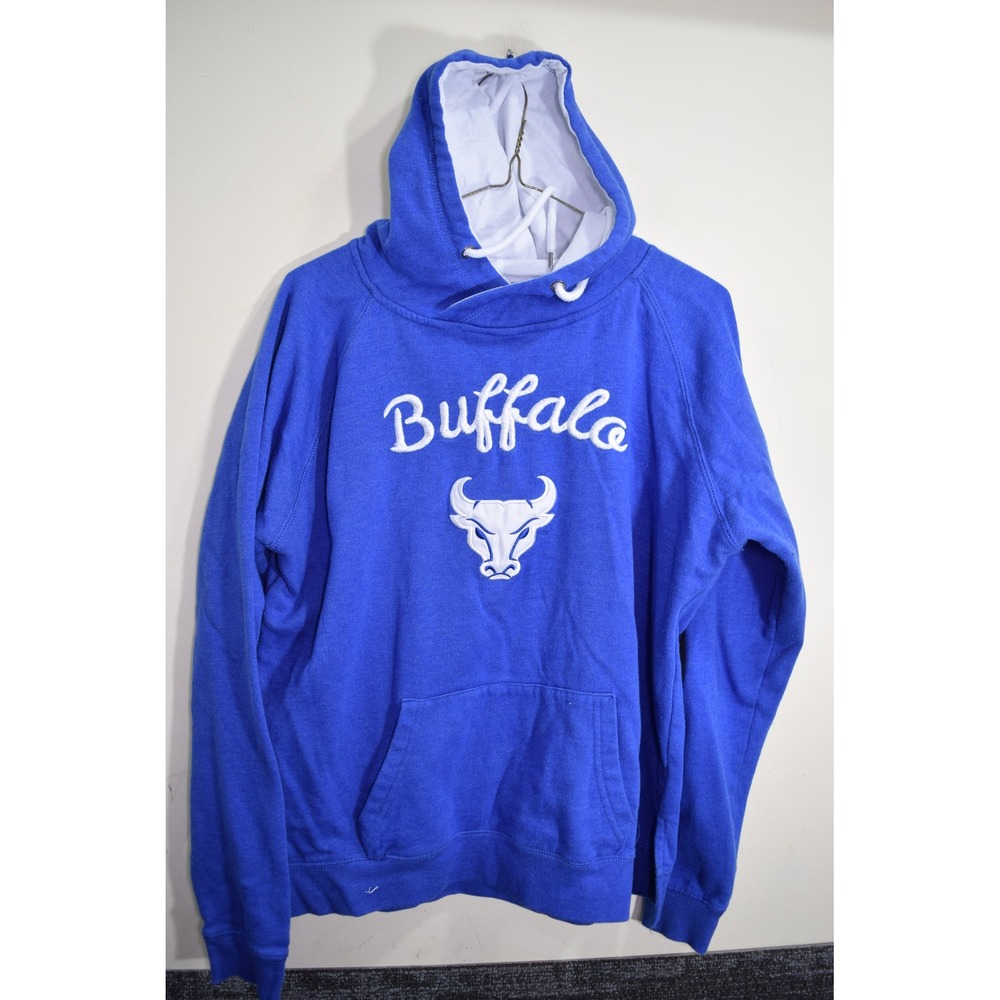 Colosseum Buffalo Bulls Womens Hoodie Royal Blue Embroidered Sweatshirt Large